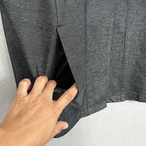 J. Jill Wearever Collection blazer jacket Size Medium Heather Black one button - Picture 5 of 10